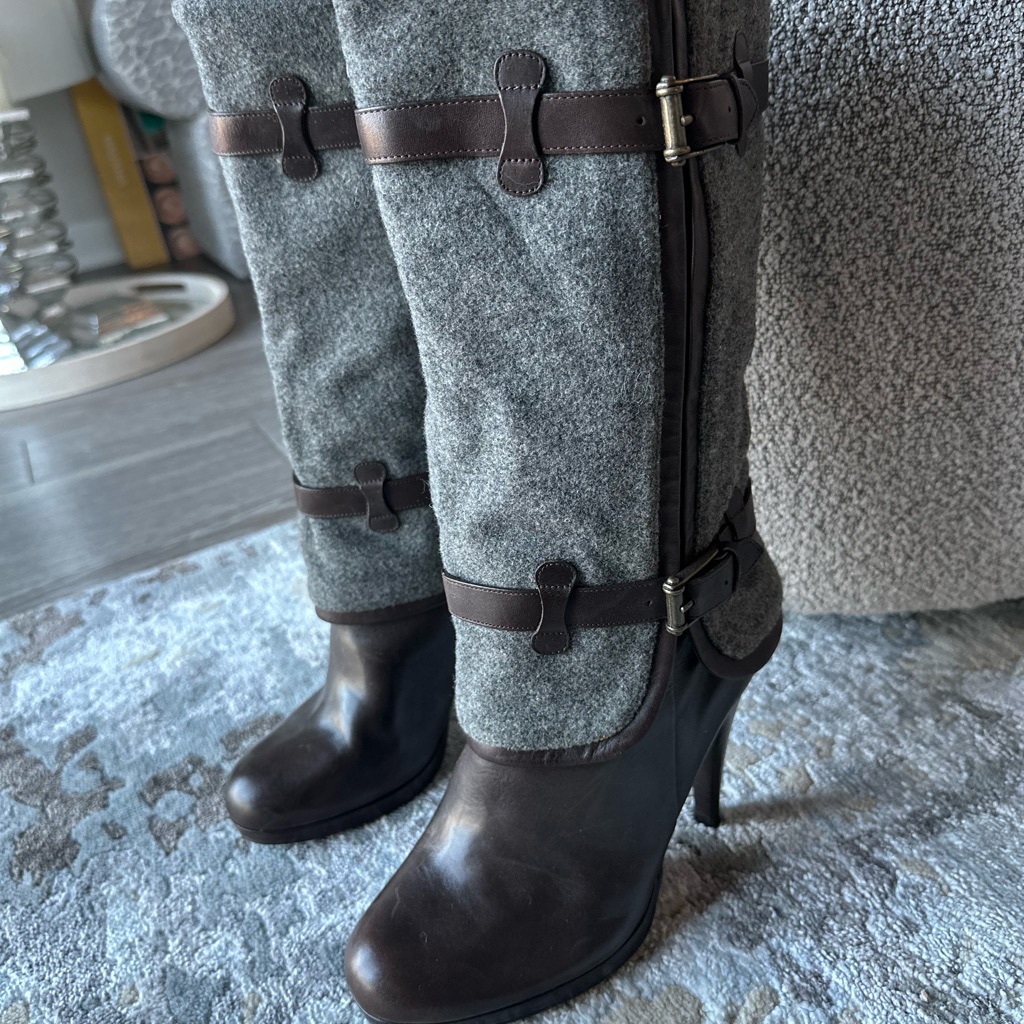 Cole Haan Gray “Air Kennedy Buckle Boots” Only Worn Twice